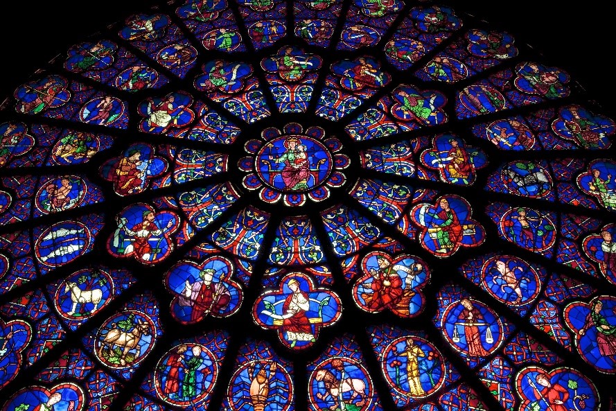 medieval cathedrals stained glass