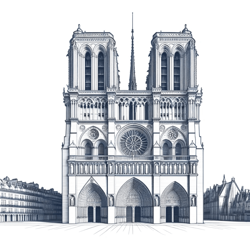 Notre Dame Cathedral Artifacts illustration